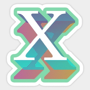 Letter X Sticker